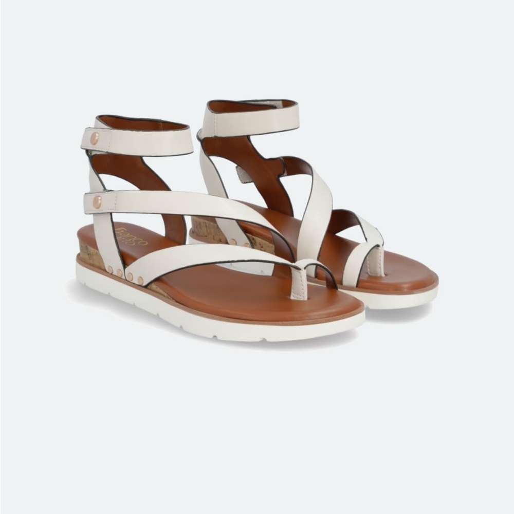 Franco Sarto Daven gladiator  White Strappy Sandals
